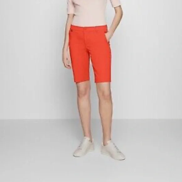 Ralph Lauren Women's Shorts Bi-stretch Twill Cotton Blend Orange US Size 2P NEW - Picture 1 of 13